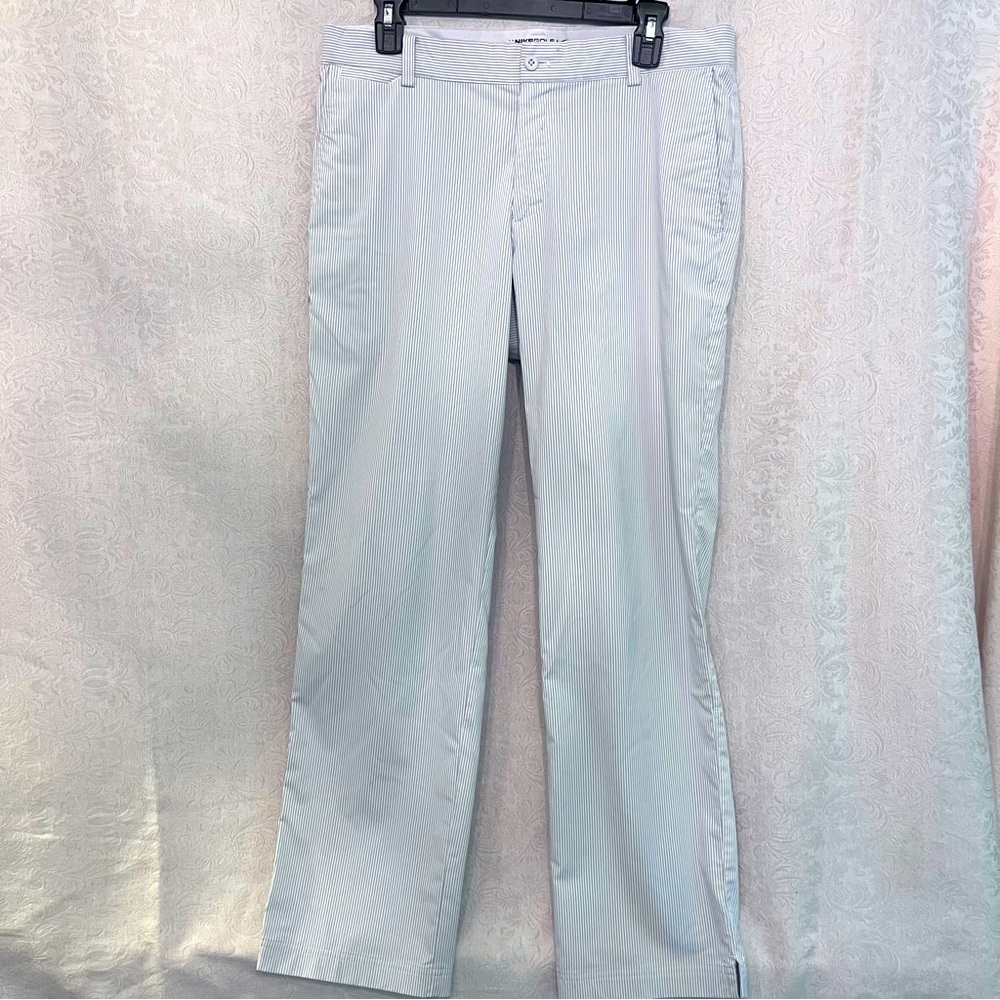 NIKE GOLF TOUR PERFORMANCE  DRI-FIT GOLF PANTS WOMEN GREY STRIPE. 32X30